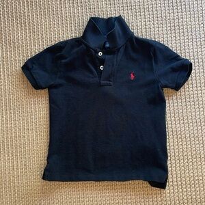 Black knit Polo T, 4T
